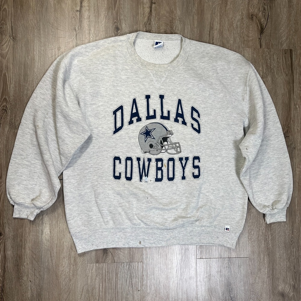 VTG Dallas Cowboys Russell Sweatshirt Sweater Heather Size XL Crewneck Vintage